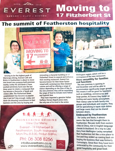 The summit of Featherston hospitality